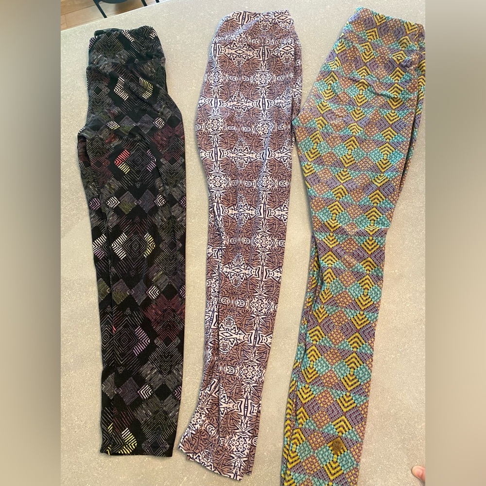LuLaRoe Colorful Patterned Leggings Set - One Size